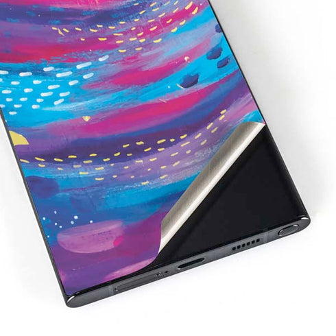 Rainbow Wave Brush Stroke by Etta Vee Galaxy S25 Ultra Skin